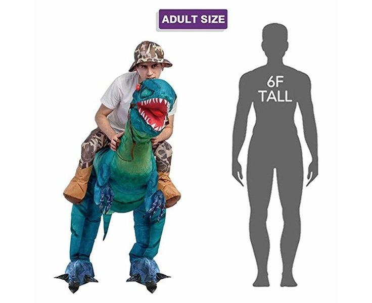 Inflatable Costume, Halloween Costumes Blue Dinosaur Rider, Blow Up Costume Carousel 6