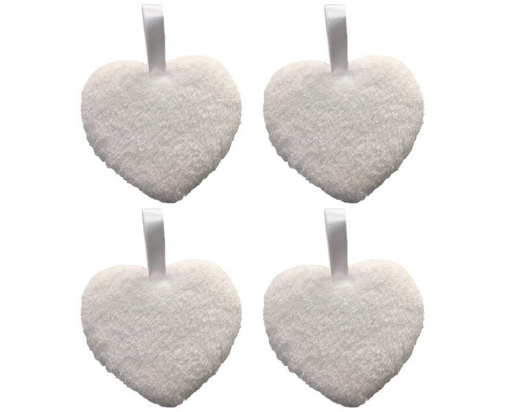 4pcs Powder puff Soft Washable Large Round Velour Body Powder white Carousel 1