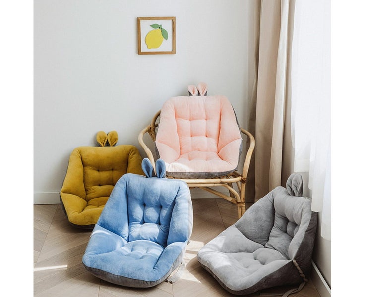Floor Chair Pillow Dining Pad Ultra-thick Cartoon Short Plush Seat Cushion Carousel 1