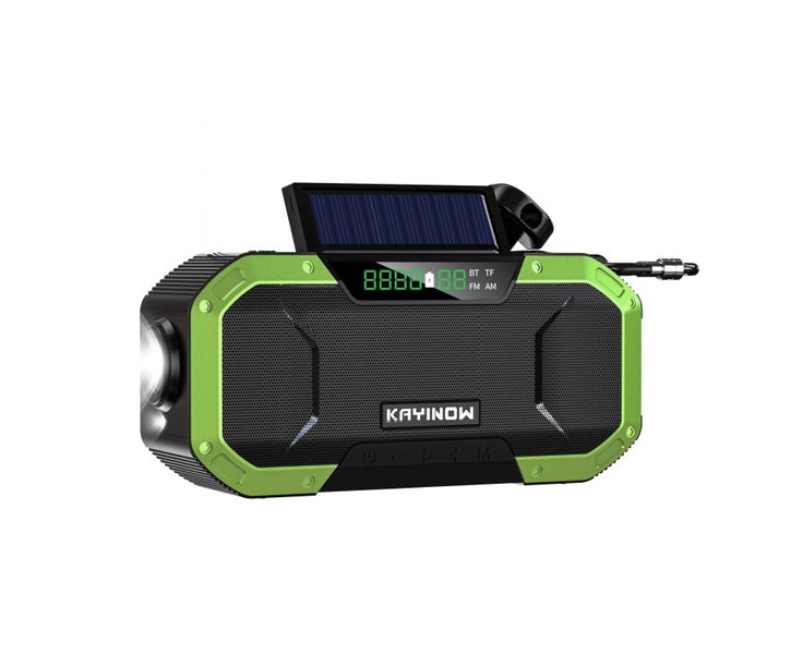 Solar Hand Crank Emergency Weather Radio, Portable Bluetooth AM/FM/NOAA We Carousel 1