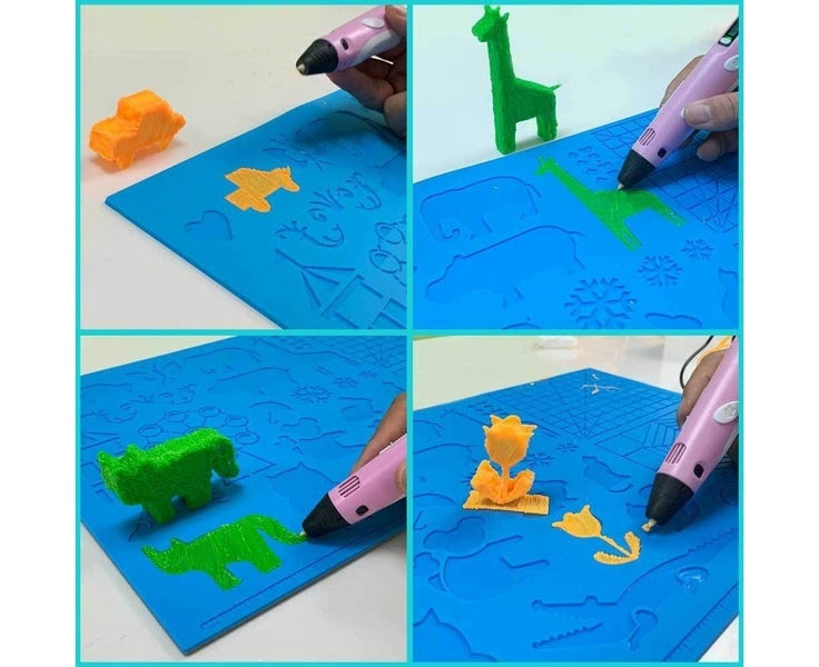 Flexible 3D Pen Mat Heat-Resistant Silicone Pad Accessories 3D Printing Mat Carousel 6