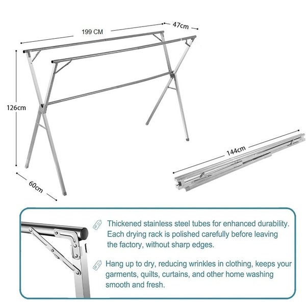 STORFEX Foldable Stainless Steel Clothes Drying Rack Carousel 2