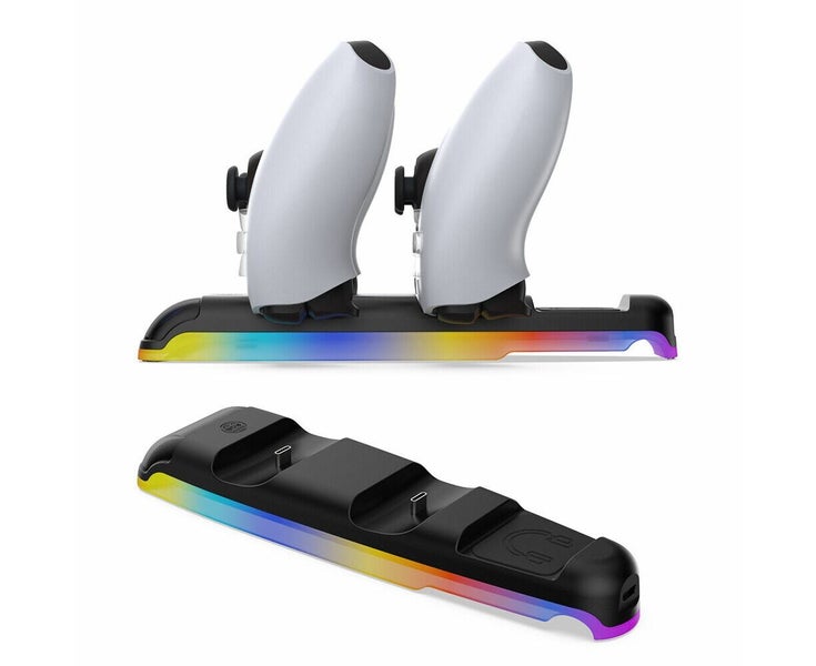 Dual Controller Charging Dock Solid Controller Charger Station for PS5 Game Carousel 1