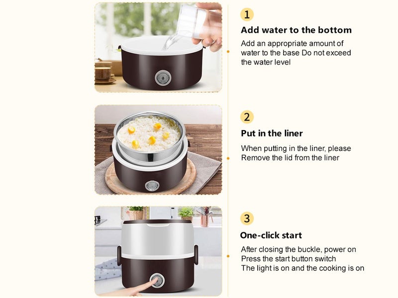Electric Lunch Box Steamer (Over Stocked) Carousel 2