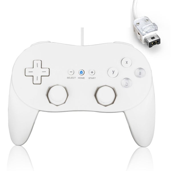 New White Classic Pro Wired GamePad Joypad Controller for Nintendo Wii Console Carousel 1