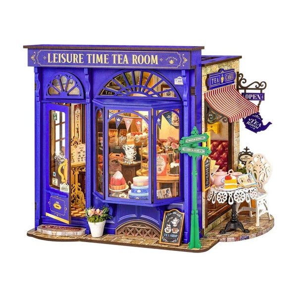 Robotime Rolife Leisure Time Tea Room DIY Miniature House DG171 Carousel 1
