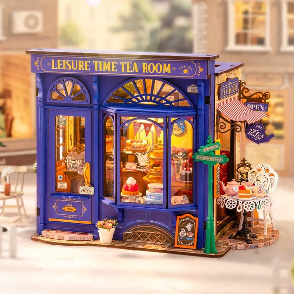 Robotime Rolife Leisure Time Tea Room DIY Miniature House DG171 Carousel 2