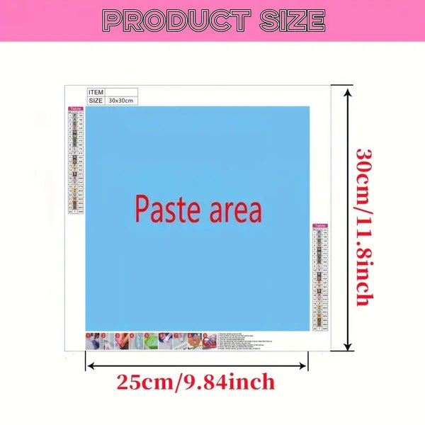 30x30cm Poppy Diamond Art Kit Carousel 5