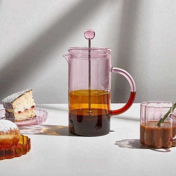 Fazeek Two Tone Coffee Plunger Pink & Amber 1.1L Carousel 2