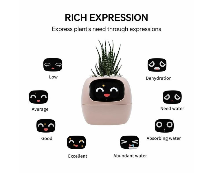 Smart Pet Planter Robot Guidance on Plant Care with Emoji,Adorable Plant Co Carousel 2