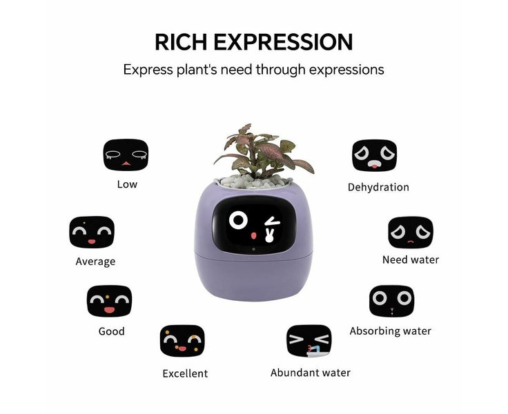 Smart Pet Planter Robot Guidance on Plant Care with Emoji,Adorable Plant Co Carousel 2