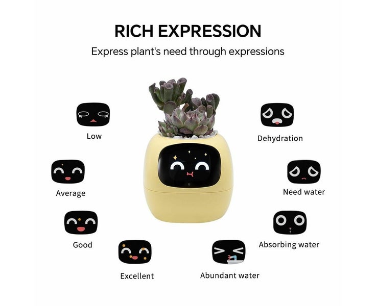 Smart Pet Planter Robot Guidance on Plant Care with Emoji,Adorable Plant Co Carousel 2