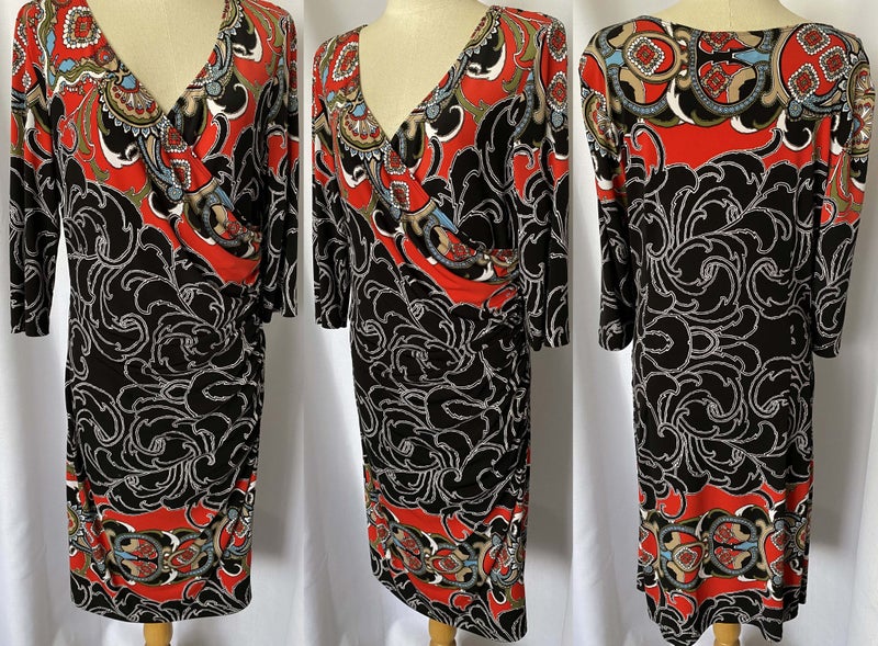 INTERNATIONAL DESIGNER GURU *JOSEPH RIBKOFF* DAY DRESS (14/16) Carousel 1