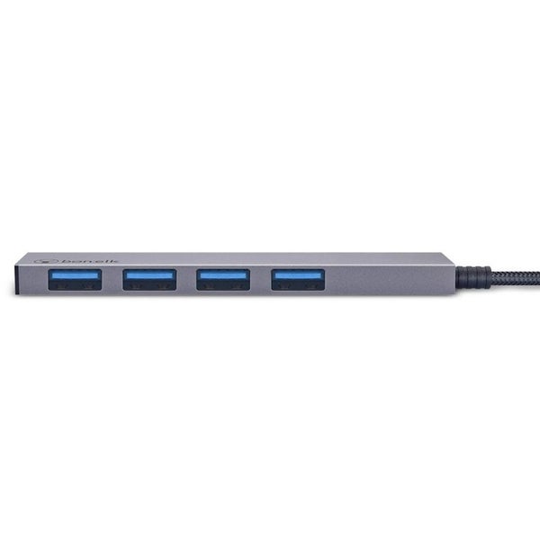 Bonelk Long-Life USB-A to 4 Port USB 3.0 Slim Hub - Space Grey [ELK-80024-R] Carousel 2