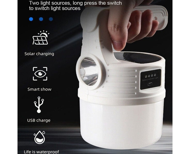 Small Camping Solar Light USB Rechargeable Portable Hanging Lantern Carousel 9