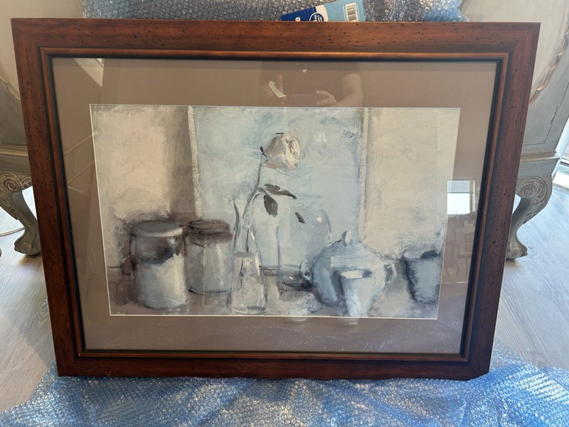 Aged timber professionally frame print Carousel 1