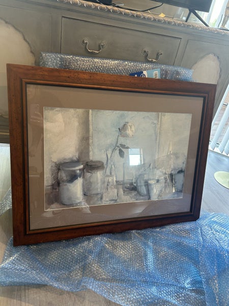 Aged timber professionally frame print Carousel 2