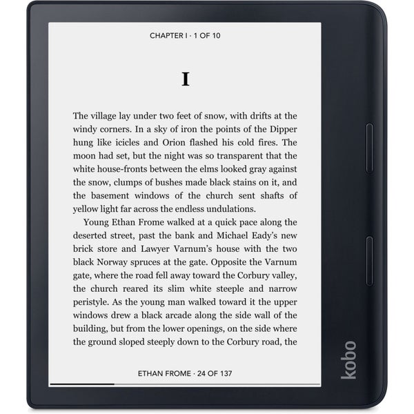 Kobo Sage eReader - 32GB - Black 8" Touch Screen HD Carta Display & Comfort Carousel 2