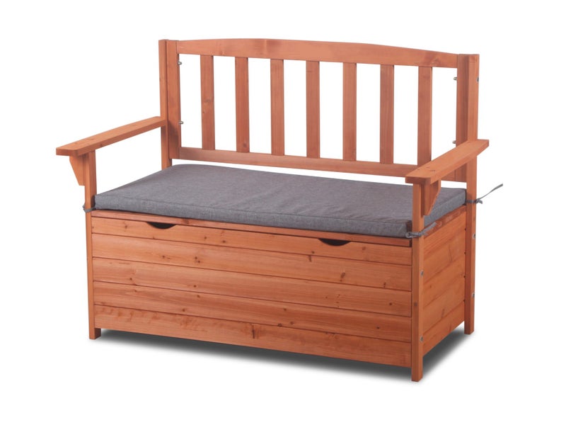 Wooden Bench Garden Bench with Outdoor Storage Box Carousel 1
