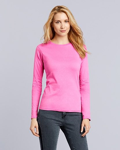 64400L Gildan Softstyle Ladies' Long Sleeve T-Shirt Carousel 1
