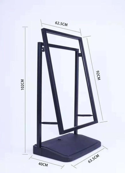 Footpath Sign with Water Base Display, Shop Display- 600x900mm Wheel Available Carousel 3