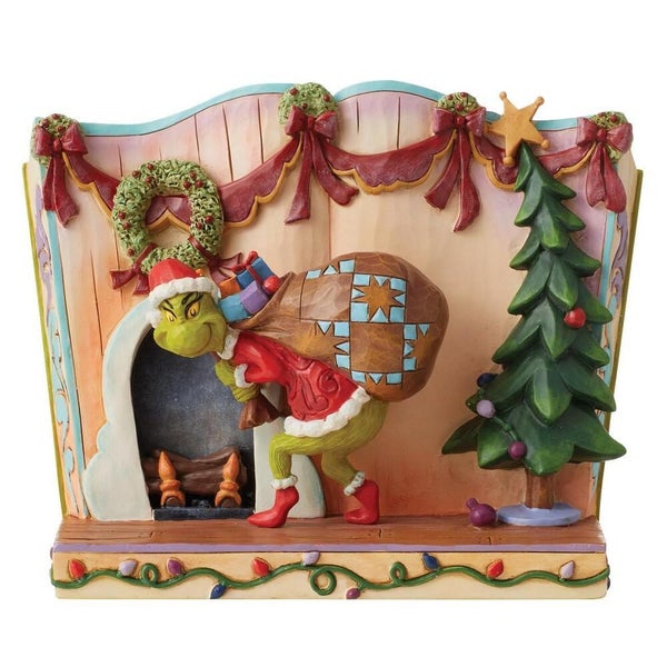 Dr Seuss The Grinch by Jim Shore - Grinch Stealing Presents Storybook Carousel 1