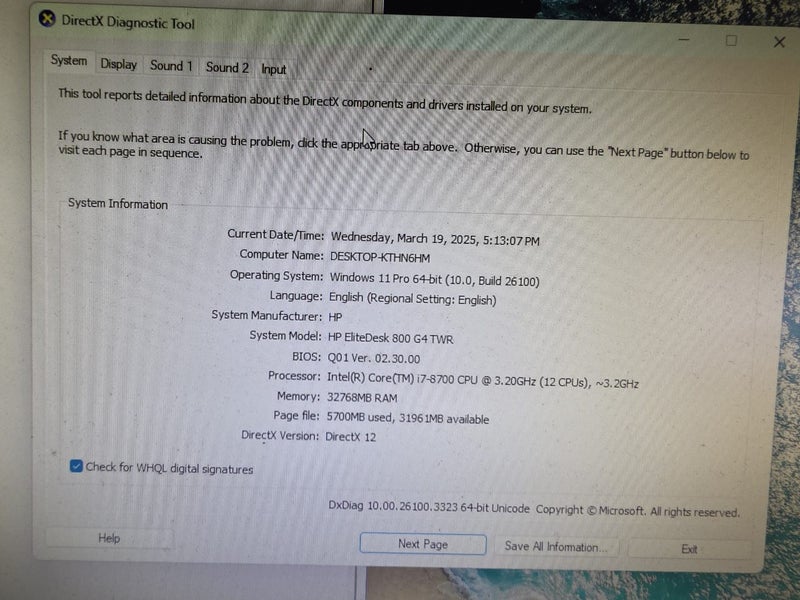 HP certified Gaming - i7 8700 32gb DDR4 250GB SSD 1TB HDD GTX 1660s 6gb Win11Pro62863867325698113