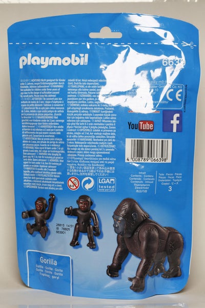 Playmobil Gorilla with Baby Gorillas Family Foil Bag 6639 Carousel 2