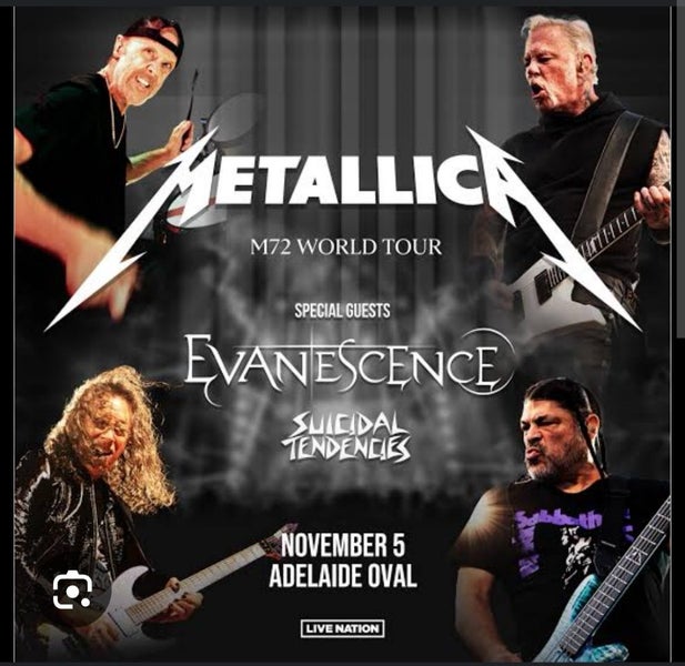 Metallica - GA1 Ticket Adelaide Australia Carousel 1