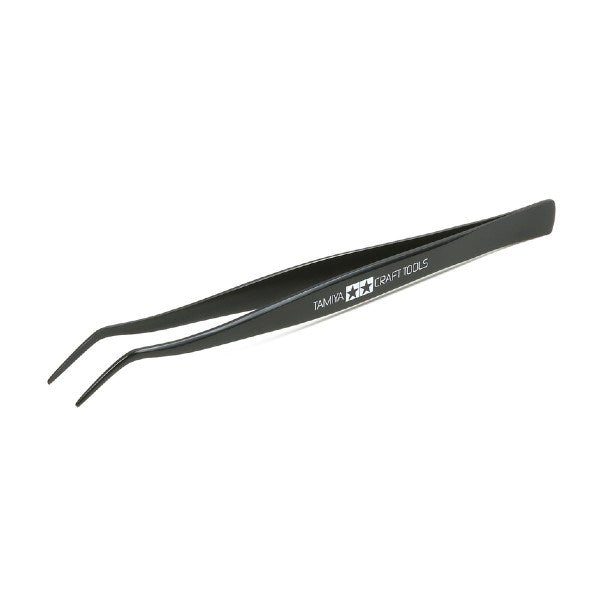 Tamiya 74003 Angled Tweezers (Black) Carousel 1