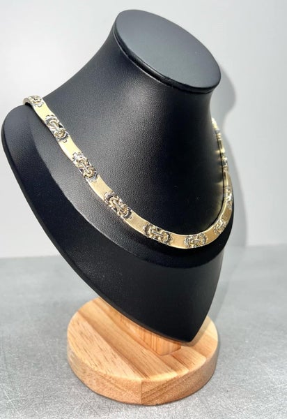 Stunning Two Tone Necklace White & Yellow Gold Carousel 2