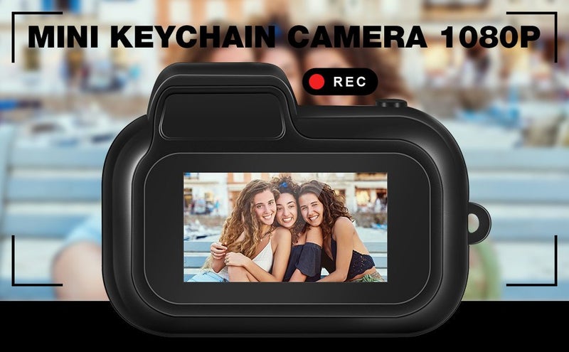 Mini Keychain Camera 1080p Small Retro Portable Photo Video Camera Carousel 1
