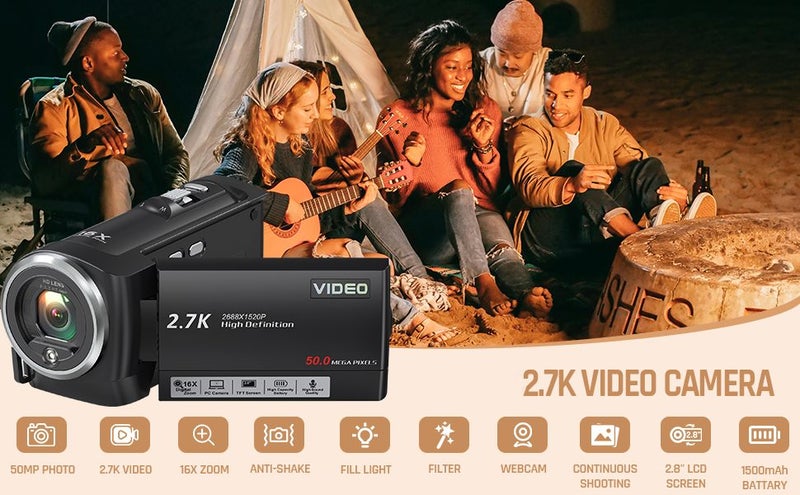 Video Camera Camcorder QHD 2.7K Carousel 1