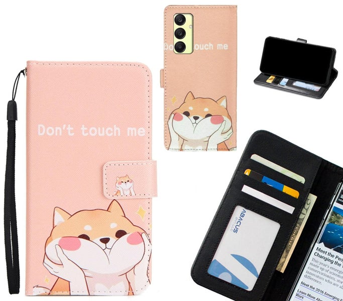 Samsung Galaxy A25 case 3 card leather wallet case printed ID Carousel 1