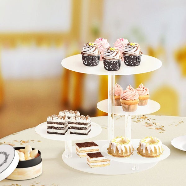 5-Star Chef Cake Stand 5 Tiers Acrylic Holder Display Round Clear Wedding Party Carousel 2