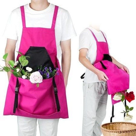 Gardening Apron Canvas Garden Aprons Harvesting Pouch with Quick Release Pocket Carousel 2