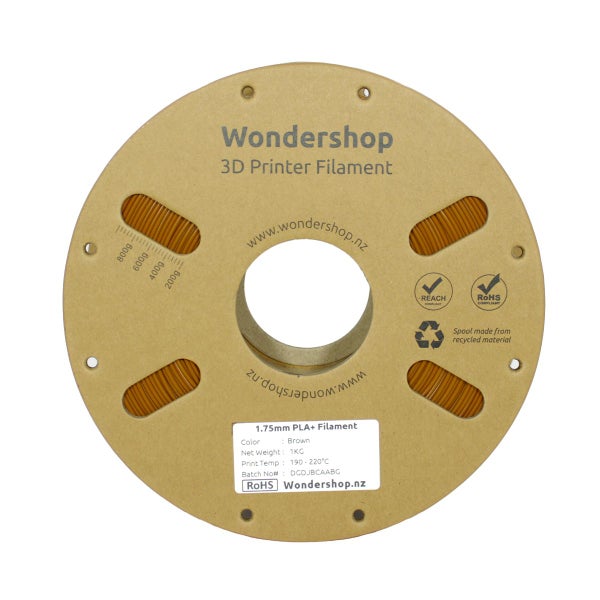 3D Printer PLA+ Solid Color Filament 1.75mm 1kg - Brown Carousel 2