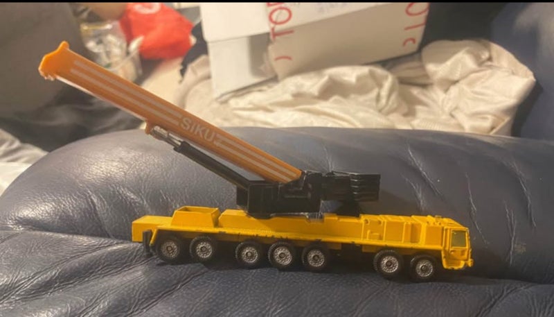 Siku Crane Car " Mega Lifter " Orange Diecast Carousel 1
