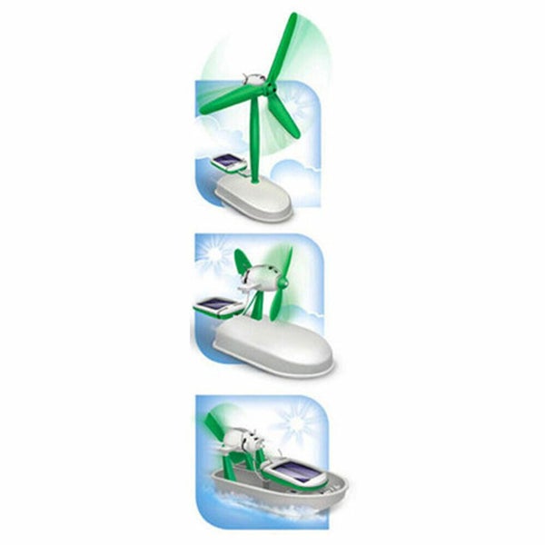 6 in 1 Solar Robot Boat Puppy Car Educational Toy Fan Powered Kit DIY Toys Carousel 2