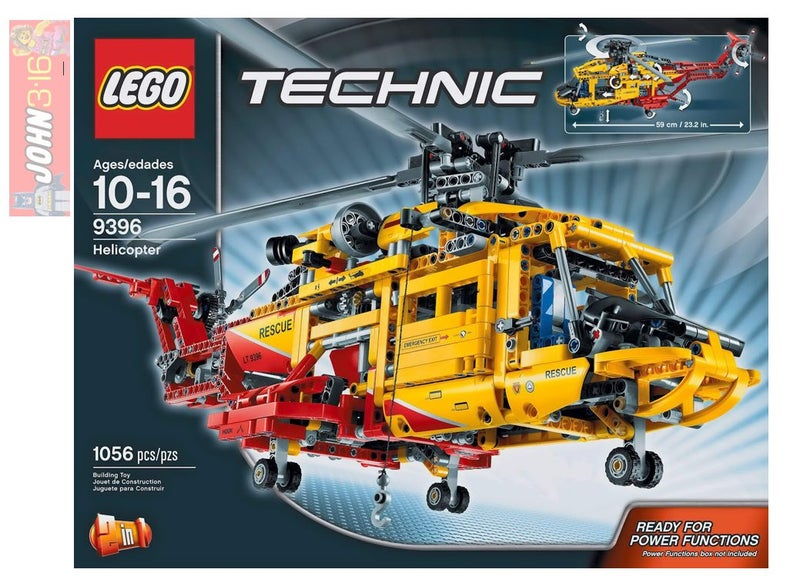 #9396 TECHNIC HELICOPTER - AWESOME BIG LEGO TECHNIC SET - 1056 PIECES! + BONUS! Carousel 1