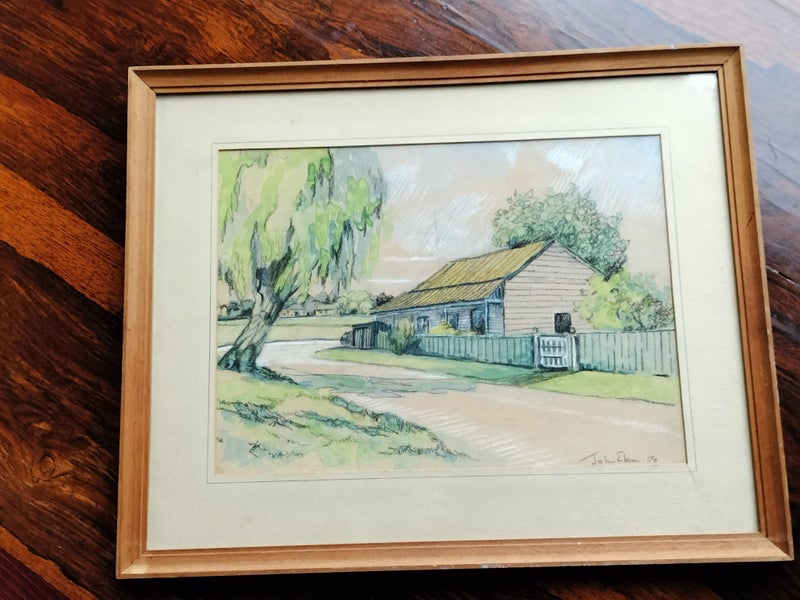 Original 1958 Watercolour and Pastel by John Elson(1898-1959) Carousel 1