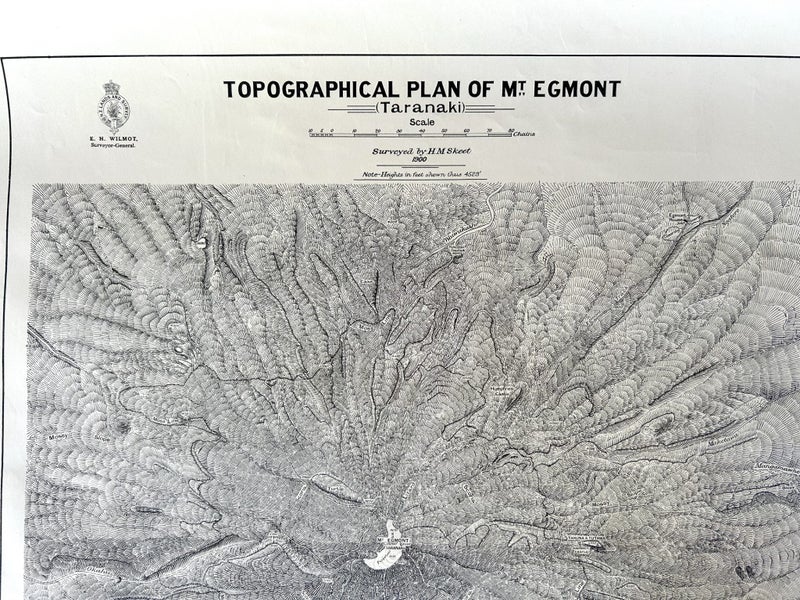 Vintage Repro. Print ‘Topographical Plan of Mt. Egmont’ Carousel 2