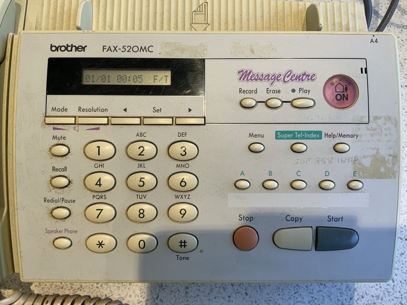 BROTHER FAX/PHONE/ANSWER MACHINE 520MC Carousel 2