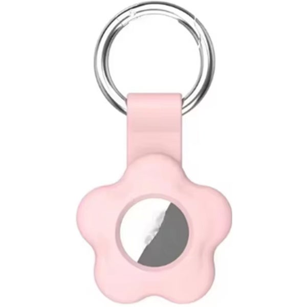 4 Packs AirTag Silicone Flower Key Ring 2pcs Pink and 2pcs Yellow. Get 4 key Carousel 2