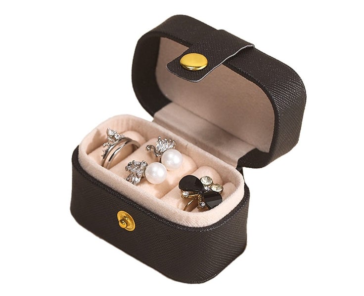 Ring Box Small Travel Jewelry Box Organizer, Mini Jewelry Case Portable Rin Carousel 1