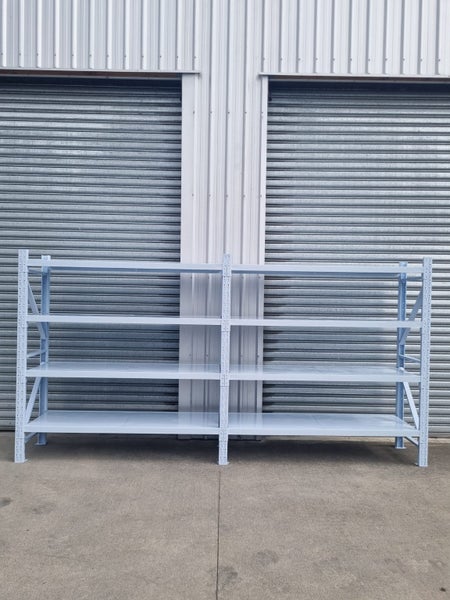Heavy Duty Shelving 4m x 2m x 600mm 200kg per level WHITE *FREE DELIVERY* Carousel 1