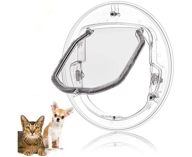 Round Pet Door for Cats And Small Dogs Door Flap for Screen Glass Window Tr Carousel 2
