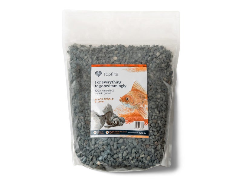 IN STORE ONLY - Topflite Aquarium Gravel Black Pebble 10kg Carousel 1