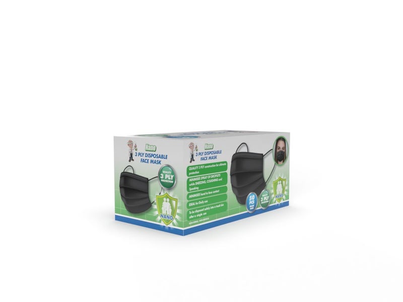 Nano 3 Ply Disposable Face Masks 50pk Carousel 2