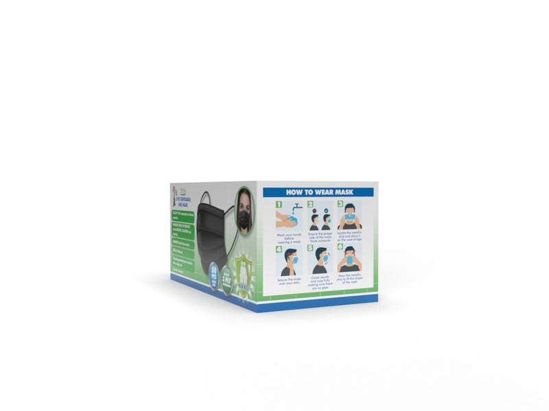 Nano 3 Ply Disposable Face Masks 50pk Carousel 5
